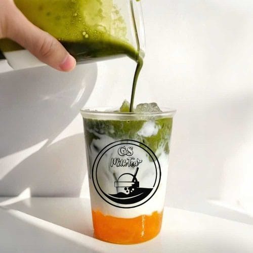 Sữa Tươi Đào Matcha